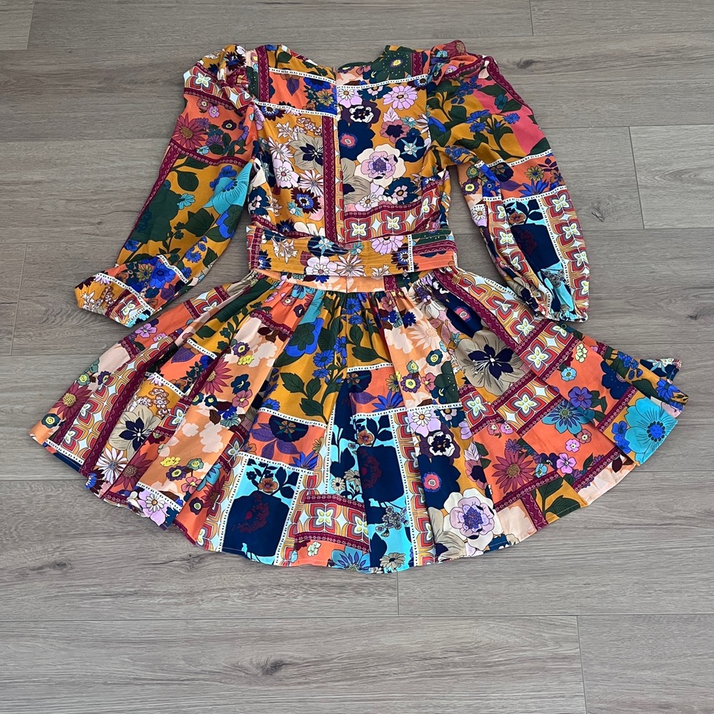 Floral Patchwork LaRoque Original  Dress